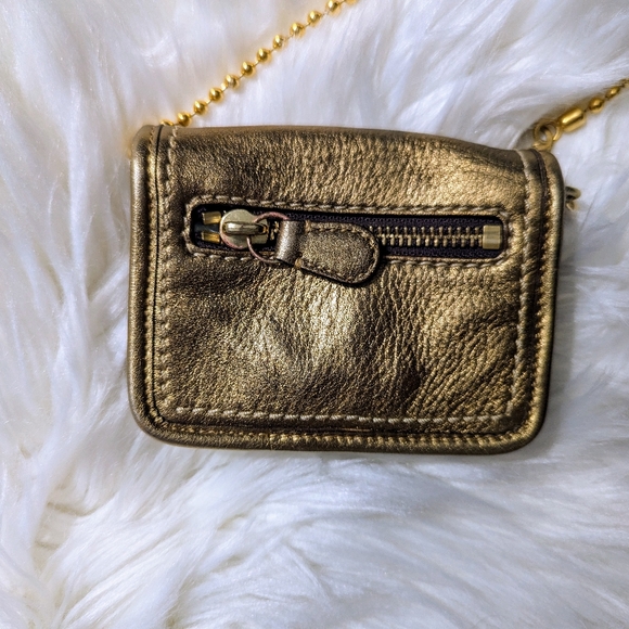 Rare Vintage Coach Mini Bag Metallic Gold Like New - Picture 2 of 7